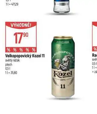 Globus Pivo velkopopovický kozel 11 nabídka