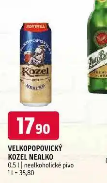 Terno Velkopopovický kozel nealko nabídka