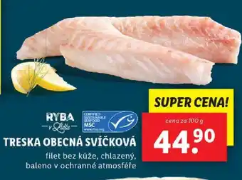 Lidl TRESKA OBECNÁ SVÍČKOVÁ nabídka