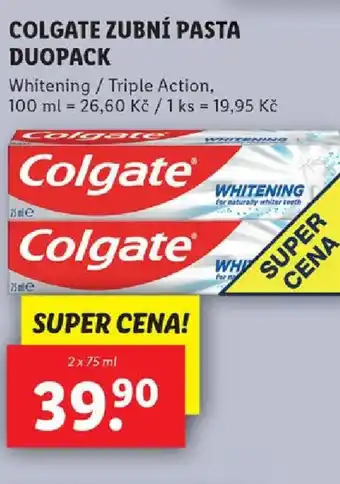 Lidl COLGATE ZUBNÍ PASTA DUOPACK nabídka