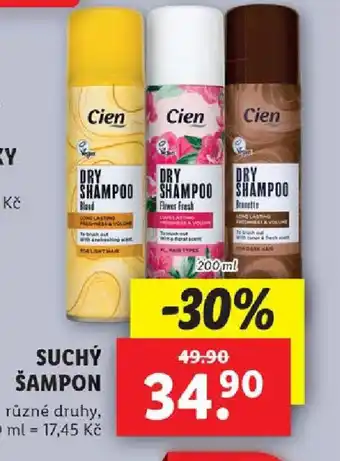 Lidl SUCHÝ ŠAMPON nabídka