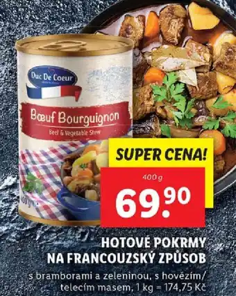 Lidl HOTOVÉ POKRMY NA FRANCOUZSKÝ ZPŮSOB nabídka