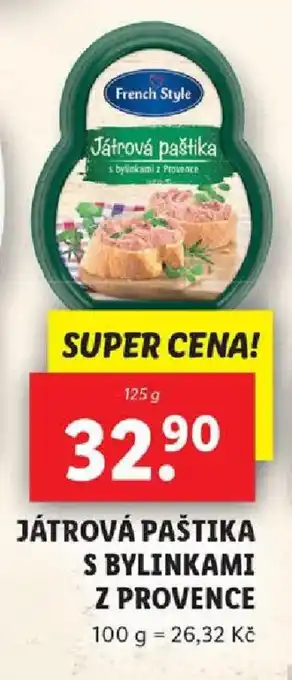 Lidl JÁTROVÁ PAŠTIKA S BYLINKAMI Z PROVENCE nabídka