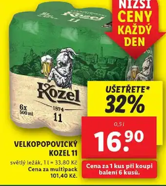 Lidl VELKOPOPOVICKÝ KOZEL 11 0.5L nabídka