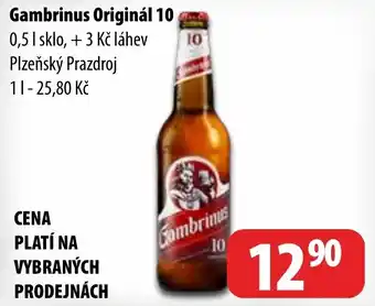 Partner Maloobchodní síť Gambrinus Originál 10 0.5L nabídka