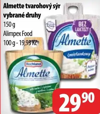 Partner Maloobchodní síť Almette tvarohový sýr vybrané druhy nabídka