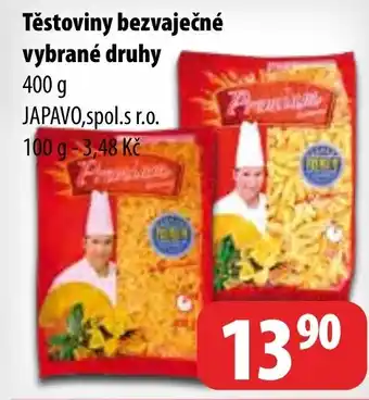 Partner Maloobchodní síť Těstoviny bezvaječné vybrané druhy nabídka