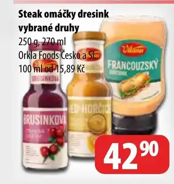 Steak omáčky dresink vybrané druhy