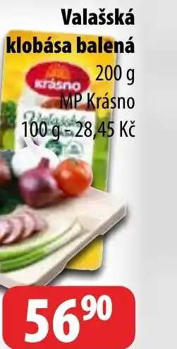 Partner Maloobchodní síť Valašská klobása balená nabídka