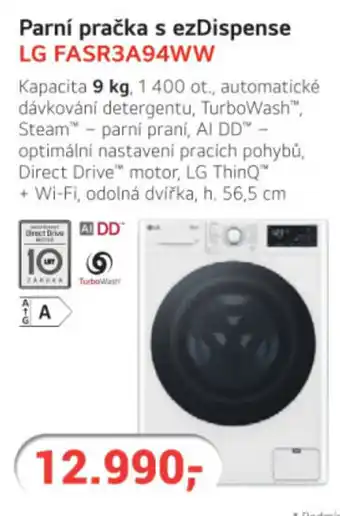 Planeo Elektro Parní pračka s ezDispense LG FASR3A94WW nabídka