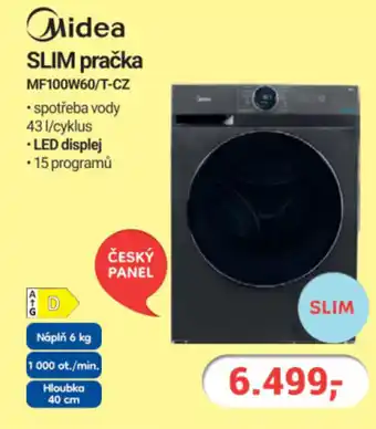 Planeo Elektro Midea SLIM pračka MF100W60/T-CZ nabídka