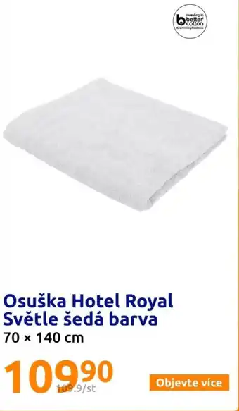 Action Osuška Hotel Royal Světle šedá barva nabídka