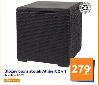 Action Úložný box a stolek Allibert 2 v 1 nabídka