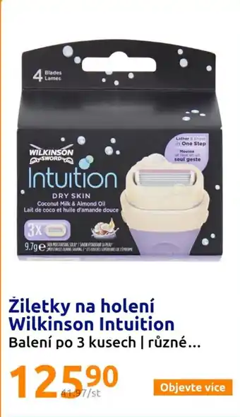 Action Žiletky na holení Wilkinson Intuition nabídka