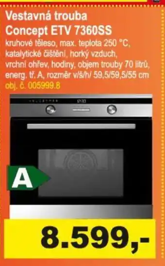 Elektro Spáčil Vestavná trouba Concept ETV 7360SS nabídka