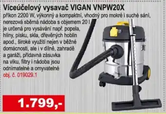 Víceúčelový vysavač VIGAN VNPW20X