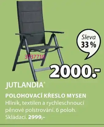 JYSK POLOHOVACÍ KŘESLO MYSEN nabídka