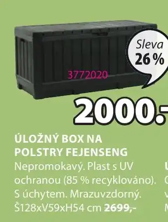 JYSK ÚLOŽNÝ BOX NA POLSTRY FEJENSENG nabídka