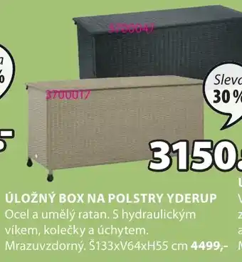 JYSK ÚLOŽNÝ BOX NA POLSTRY YDERUP nabídka