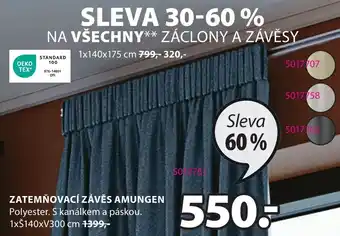 JYSK ZATEMŇOVACÍ ZÁVĚS AMUNGEN nabídka