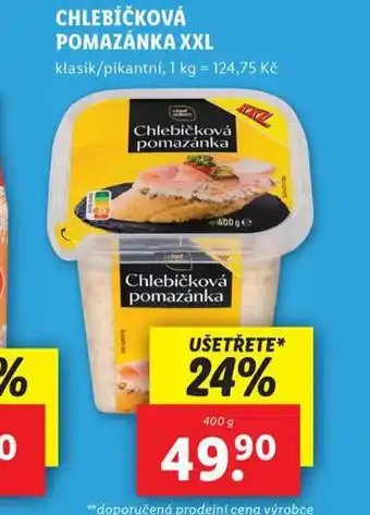 Lidl Chlebíčková pomazánka xxl nabídka