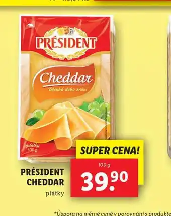 Lidl Président cheddar nabídka
