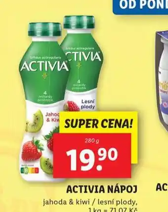 Lidl Activia nápoj nabídka