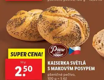 Lidl Kaiserka světlá s makovým posypem nabídka