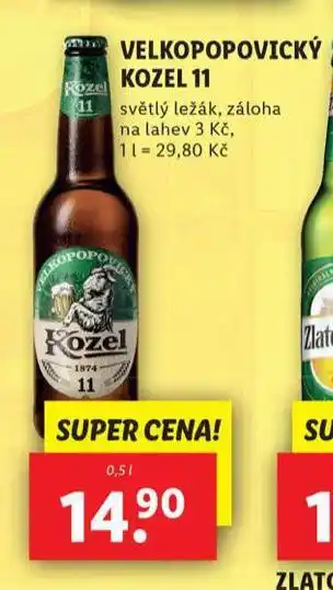 Lidl Pivo velkopopovický kozel 11 nabídka