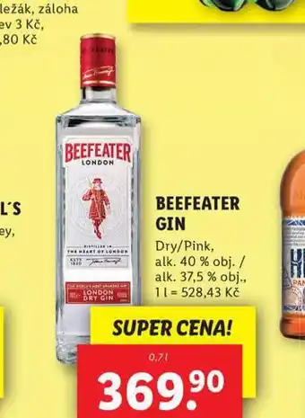 Lidl Beefeater gin nabídka