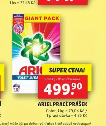 Lidl Ariel prací prášek nabídka