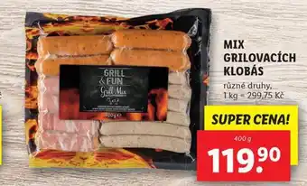 Lidl Mix grilovacích klobás nabídka