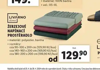 Lidl Žerzejové napínací prostěradlo 90-100 x 200 cm nabídka