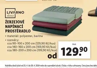 Lidl Žerzejové napínací prostěradlo 180-200 x 200 cm nabídka