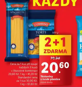 Lidl Těstoviny z tvrdé pšenice nabídka