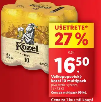 Lidl Pivo velkopopovický kozel 10 nabídka