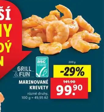 Lidl Marinované krevety nabídka