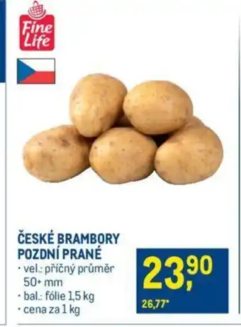 Makro ČESKÉ BRAMBORY POZDNÍ PRANÉ nabídka