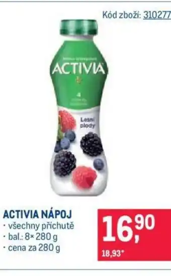 Makro ACTIVIA NÁPOJ nabídka