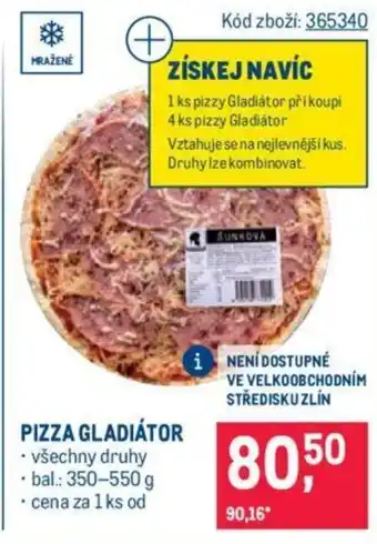 Makro PIZZA GLADIÁTOR nabídka