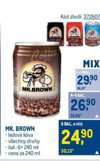 Makro MR.BROWN Ledová káva nabídka