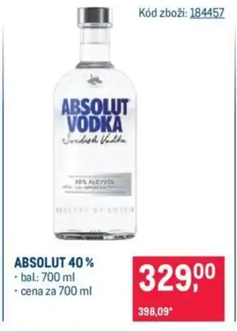 Makro ABSOLUT 40% nabídka