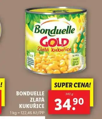 Lidl Bonduelle zlatá kukuřice nabídka