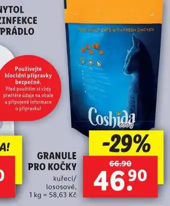 Lidl Coshida granule pro kočky nabídka