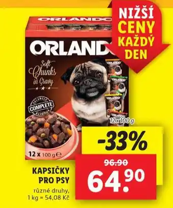 Lidl Orlando kapsičky pro psy nabídka