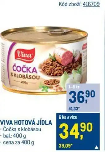Makro VIVA HOTOVÁ JÍDLA nabídka