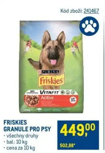 Makro FRISKIES GRANULE PRO PSY nabídka