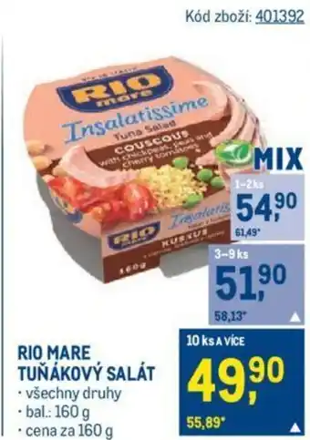 Makro RIO MARE TUŇÁKOVÝ SALÁT nabídka
