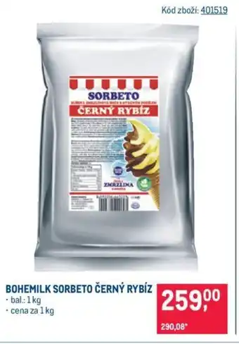 Makro BOHEMILK SORBETO ČERNÝ RYBÍZ nabídka