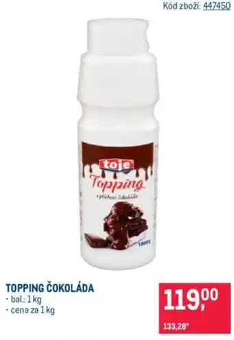 Makro TOPPING ČOKOLÁDA nabídka